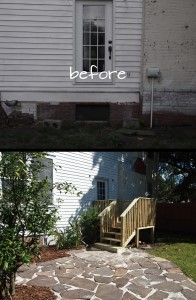 Backyard Staircase and Patio